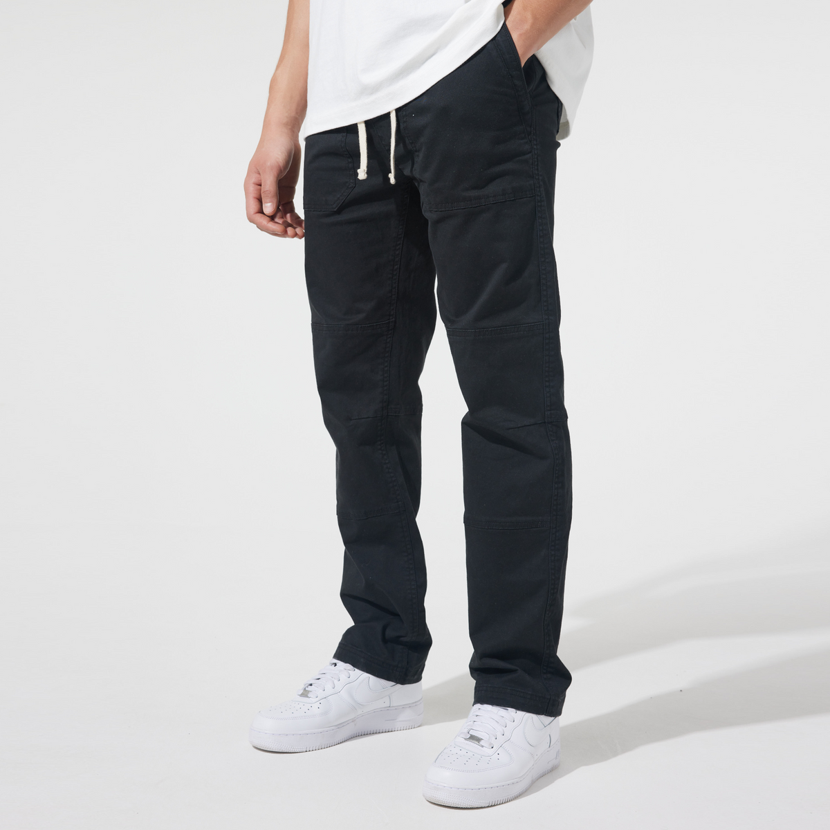 Washed Military Cargo Pant Black Faded