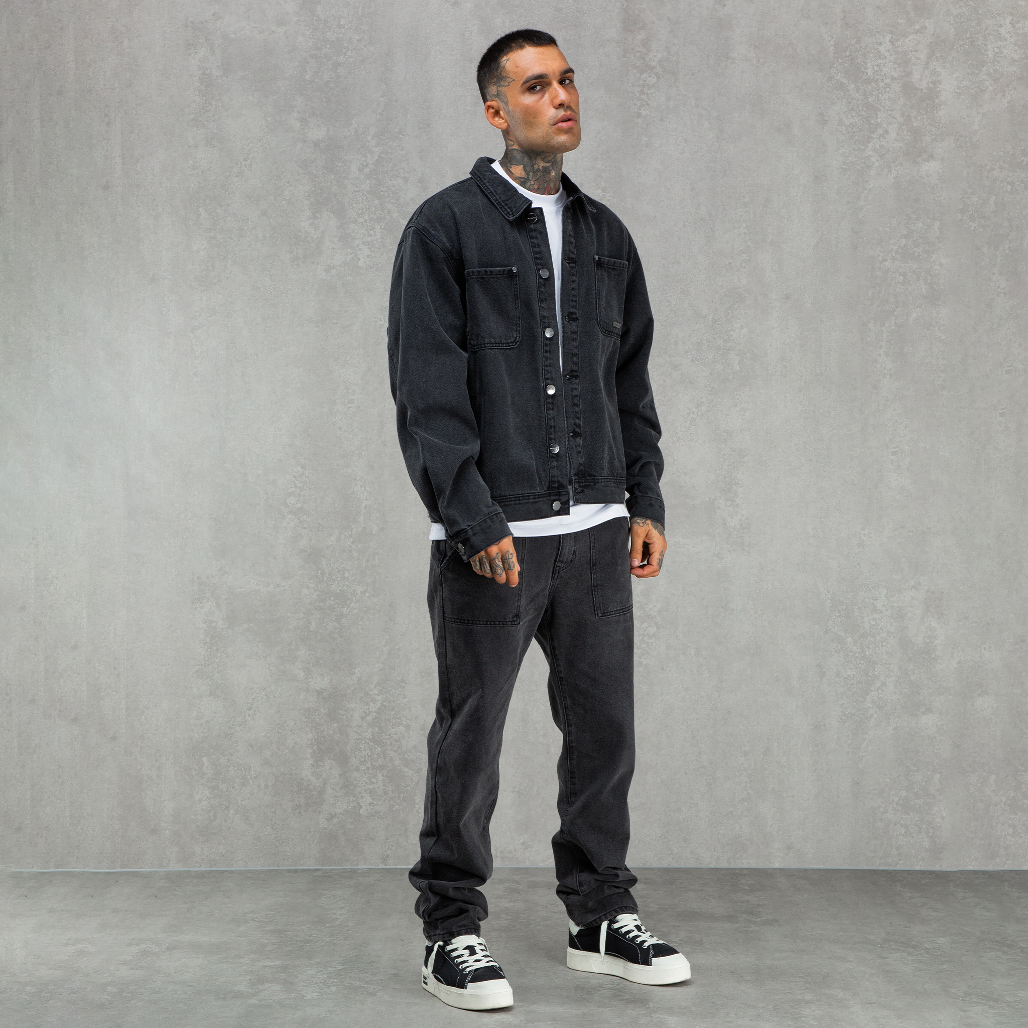 Faded denim jacket sales mens