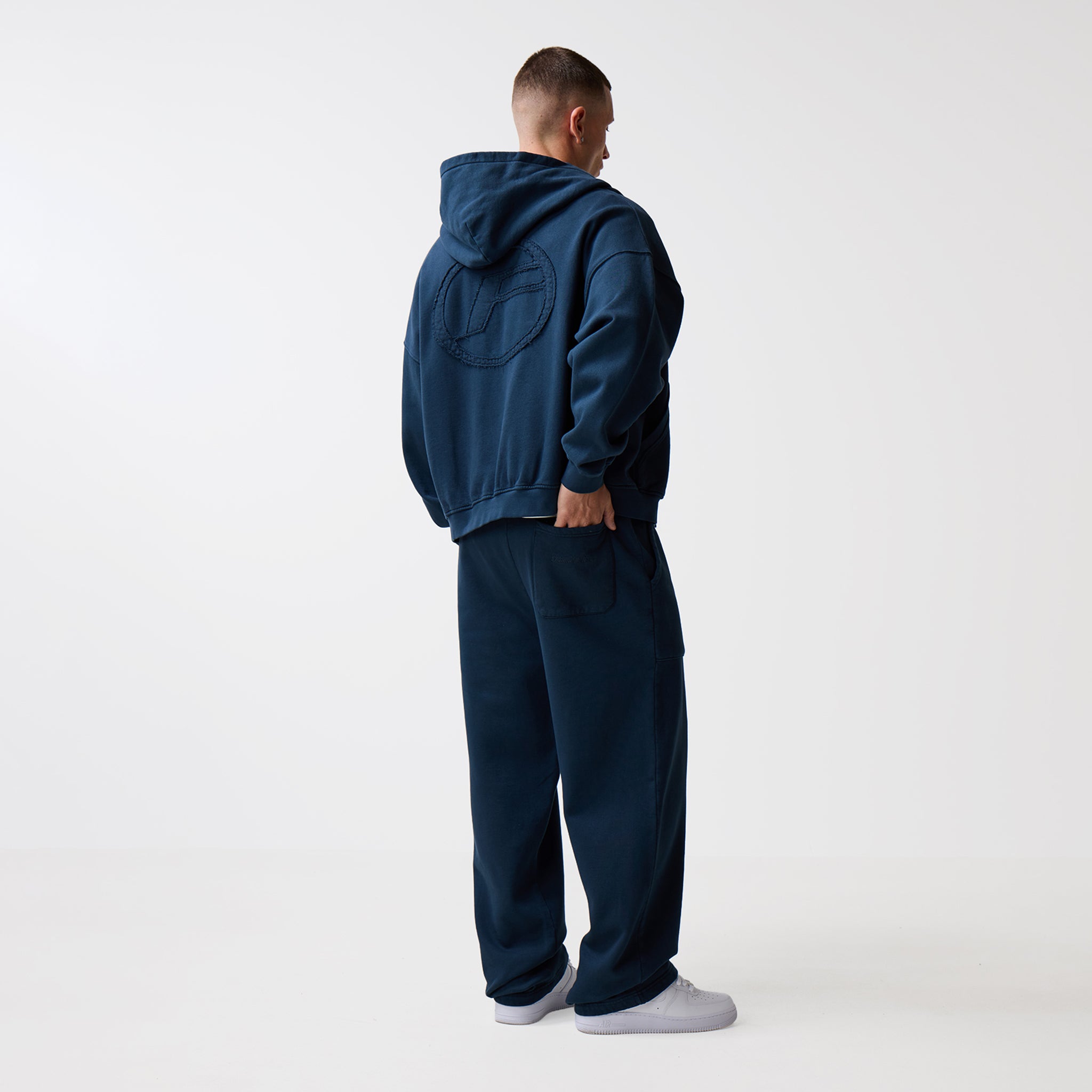 Oval Appliqué Tracksuit | Washed Navy