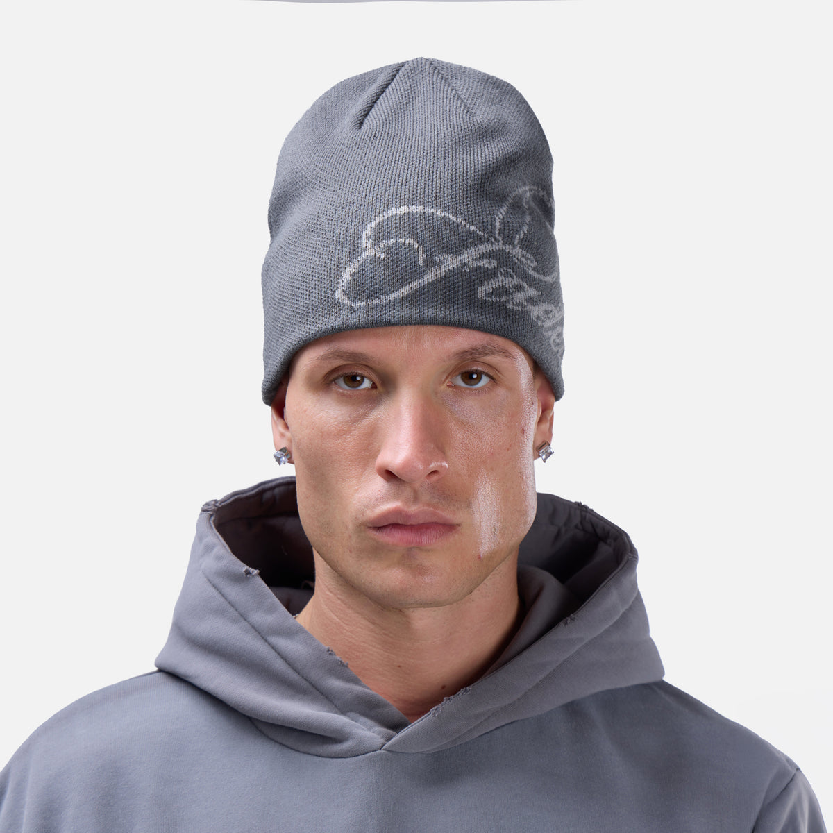 Script Beanie | Charcoal