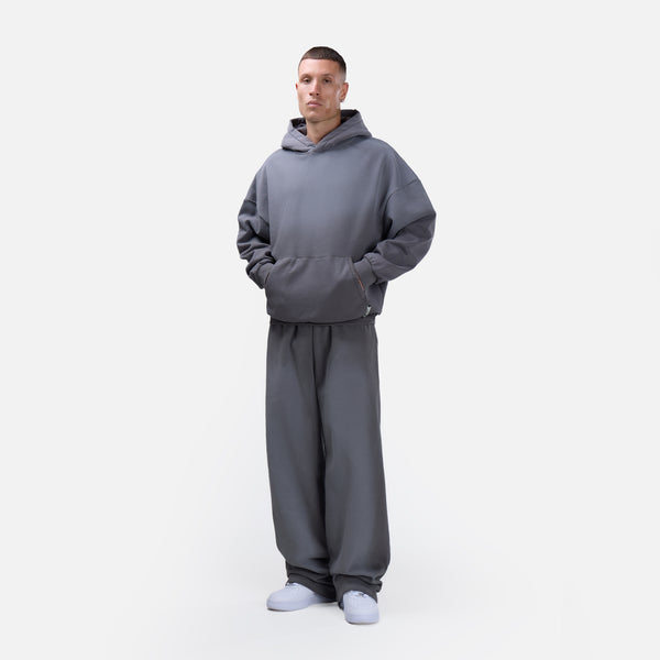 Boxy Distressed Tracksuit | Washed Black