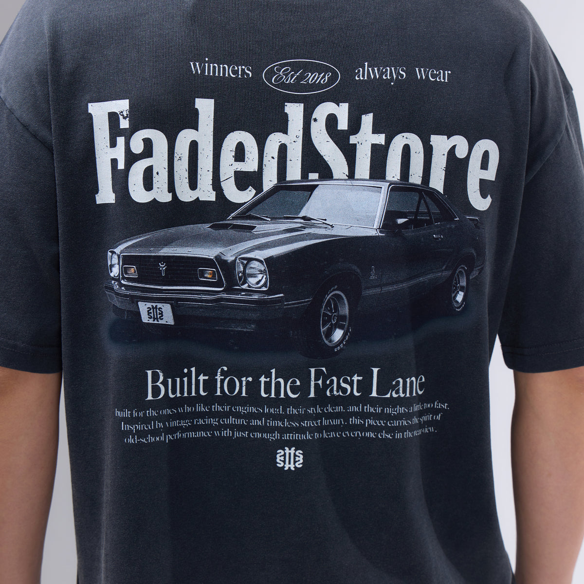 Fast Lane T-Shirt | Washed Black