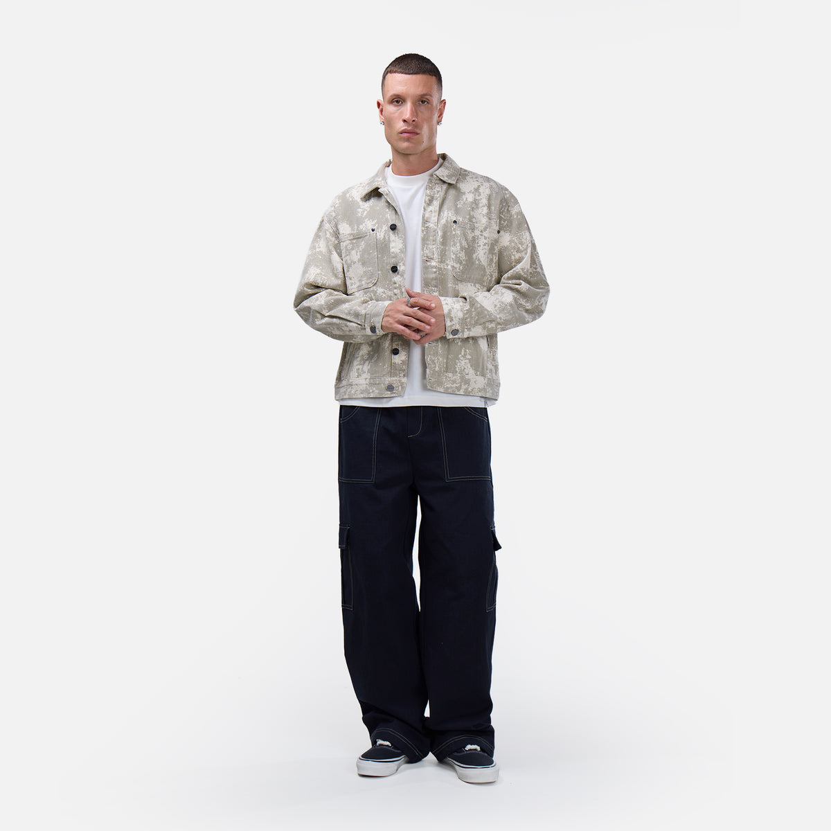 Tree Camo Print Jacket | Beige