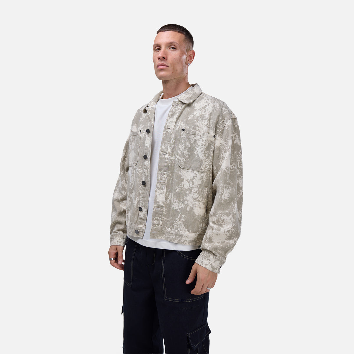 Tree Camo Print Jacket | Beige