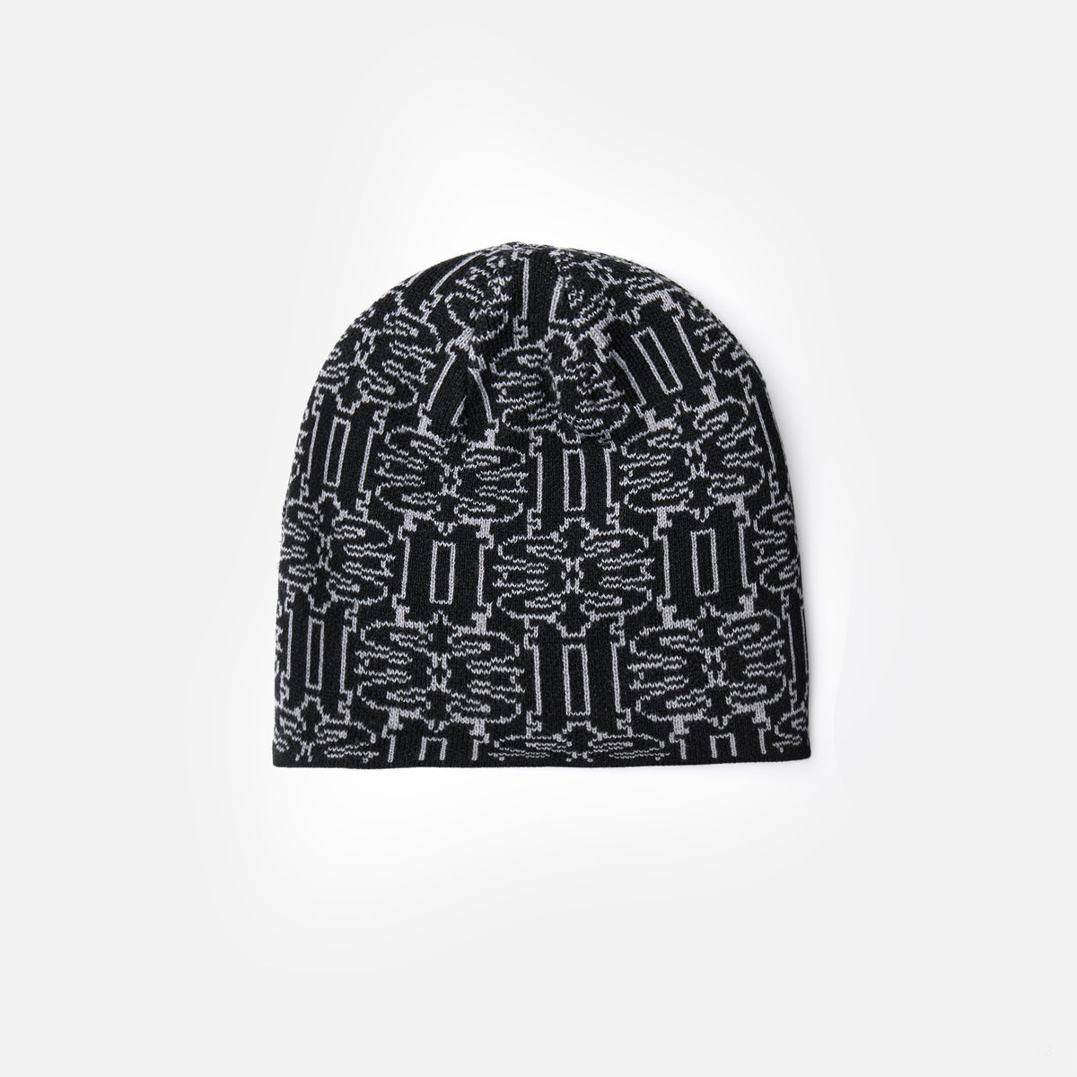 Monogram Reversible Beanie | Black
