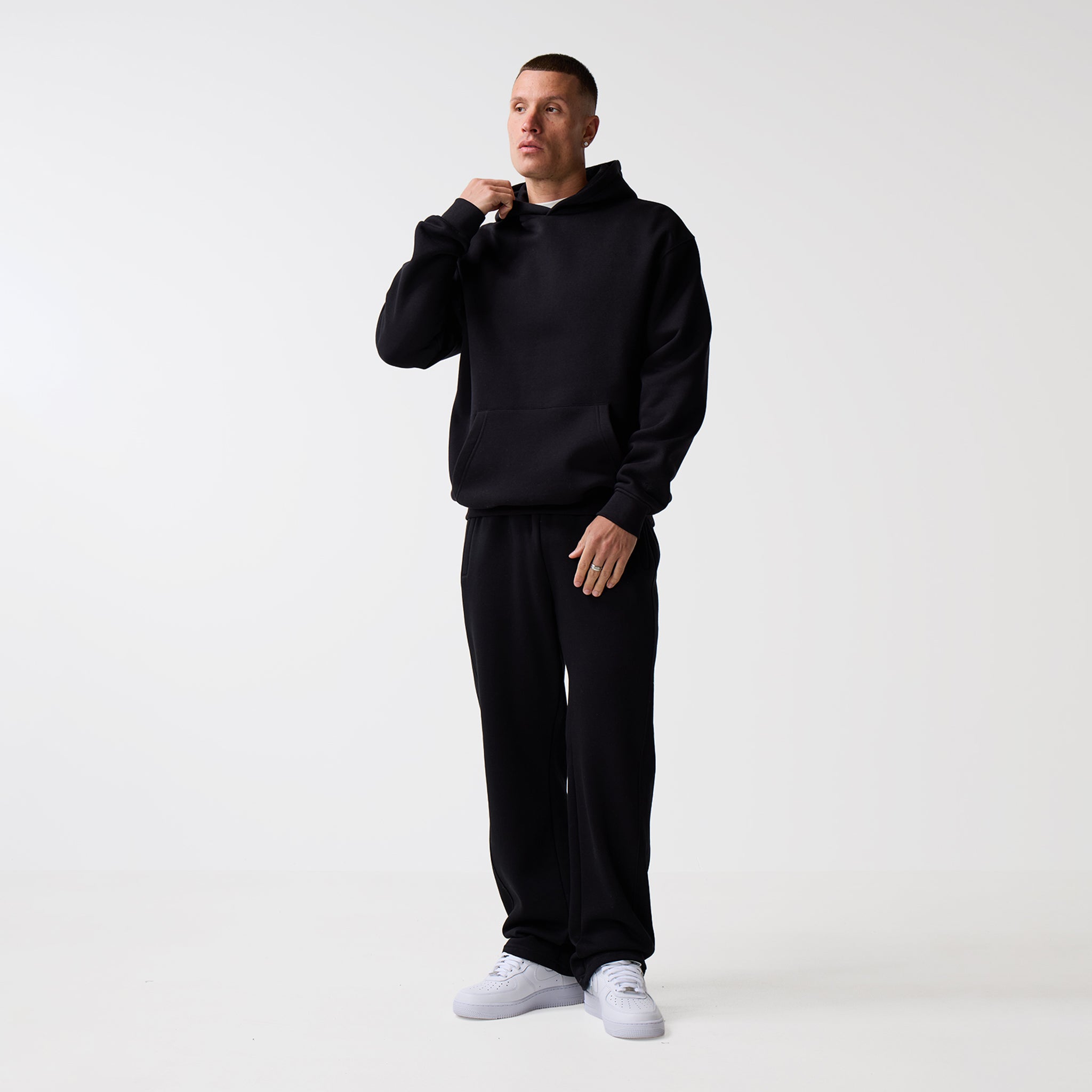 Open Hem Tracksuit | Black