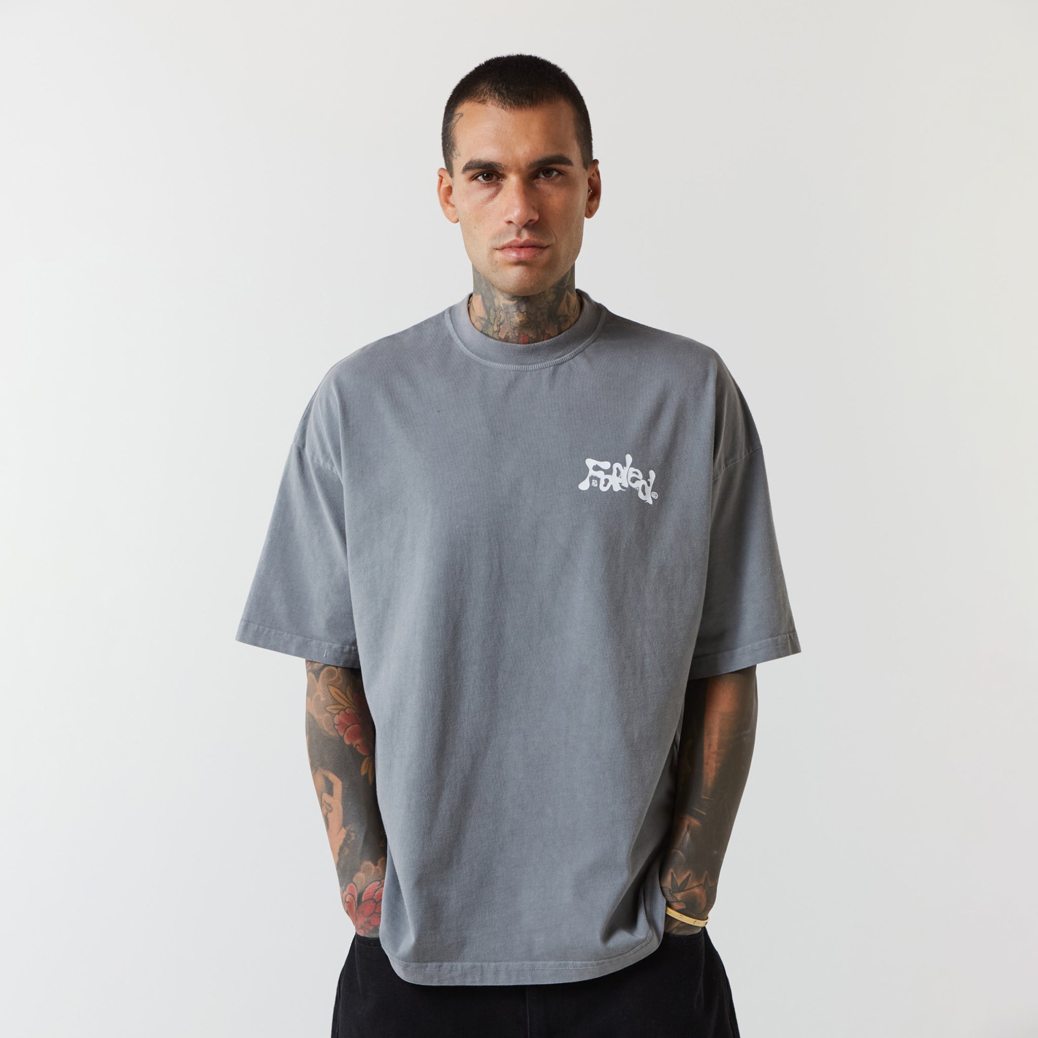 Liquid T Shirt Washed Grey