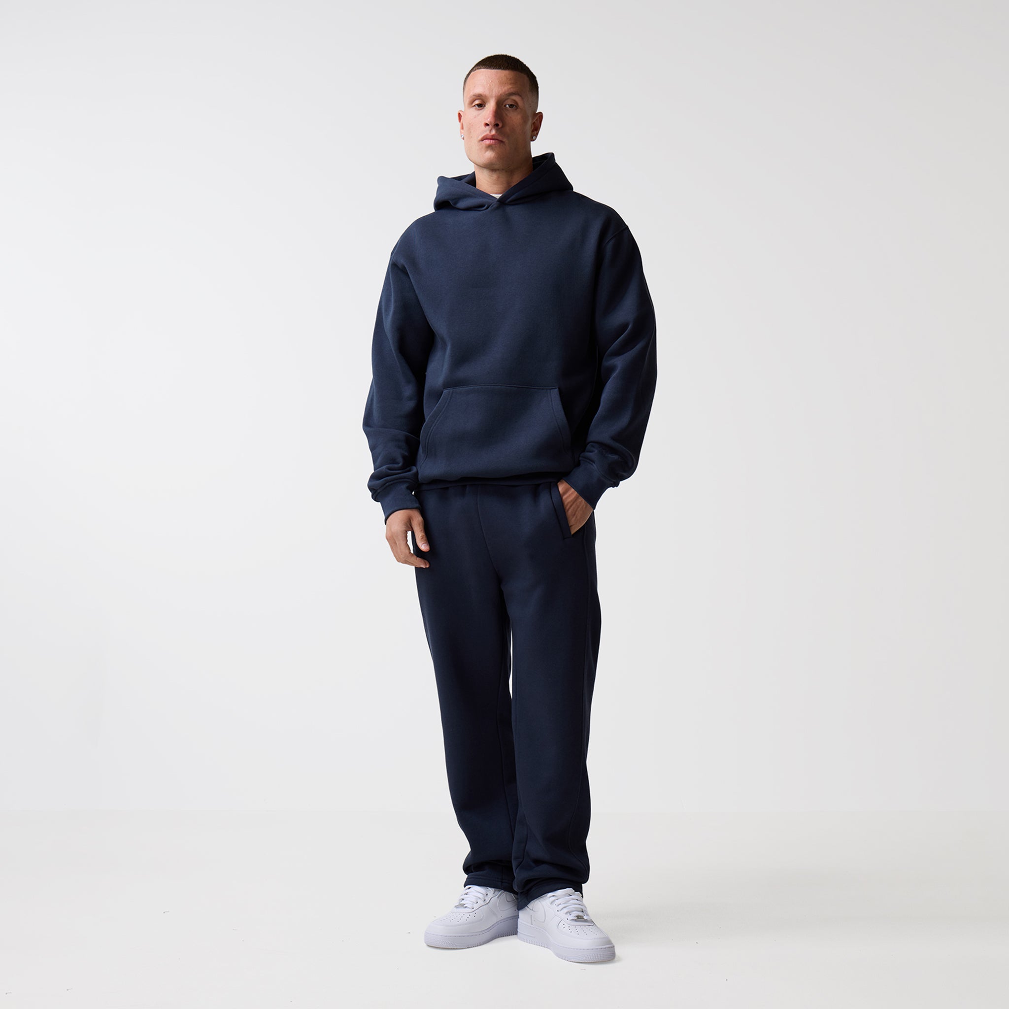 Box Fit Hoodie | Navy