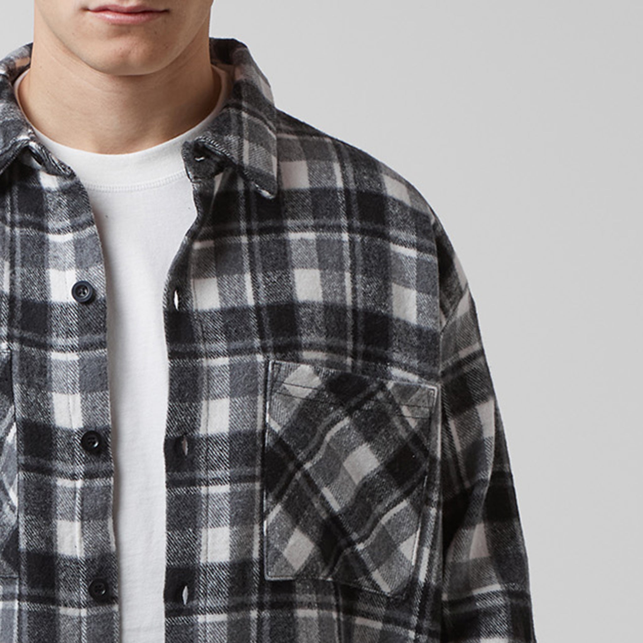 Check Flannel Shirt | Charcoal