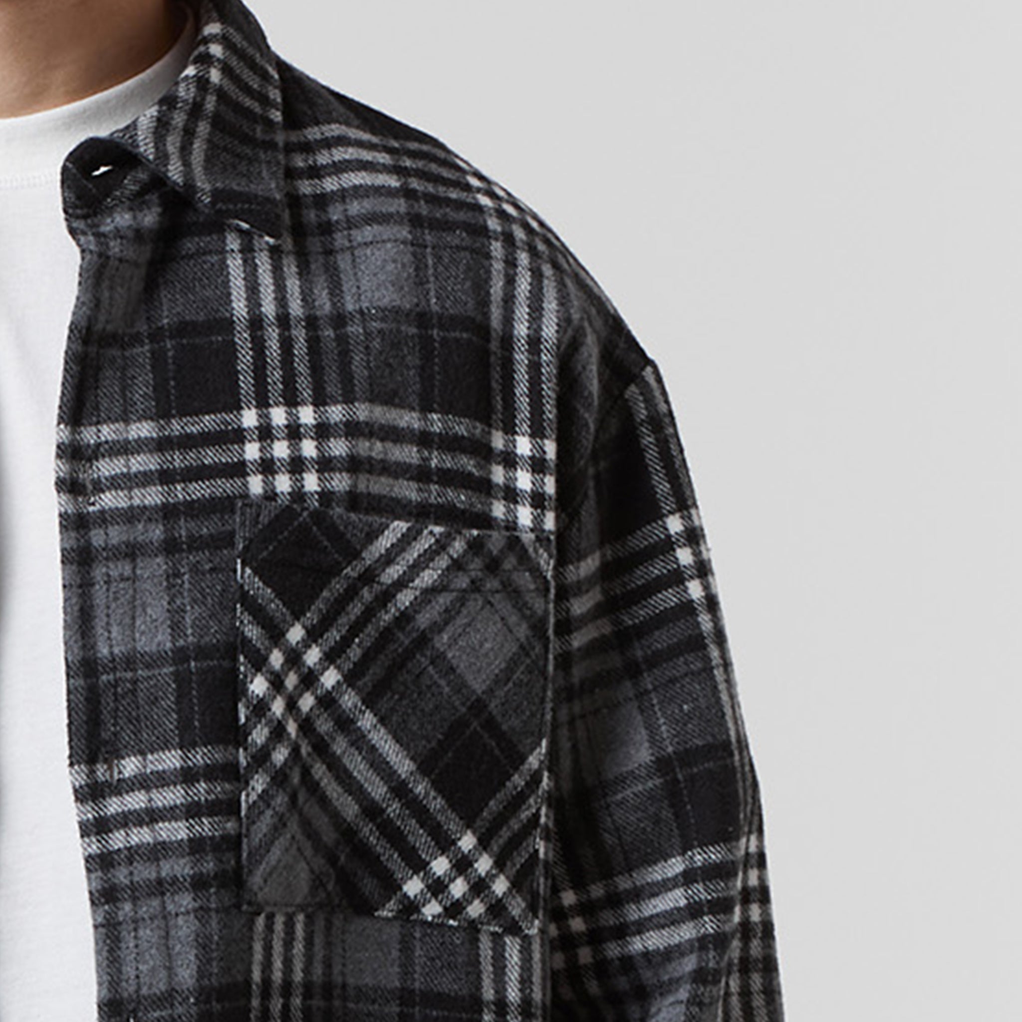 Check Flannel Shirt | Black