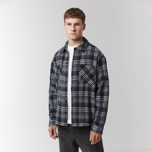Check Flannel Shirt | Black