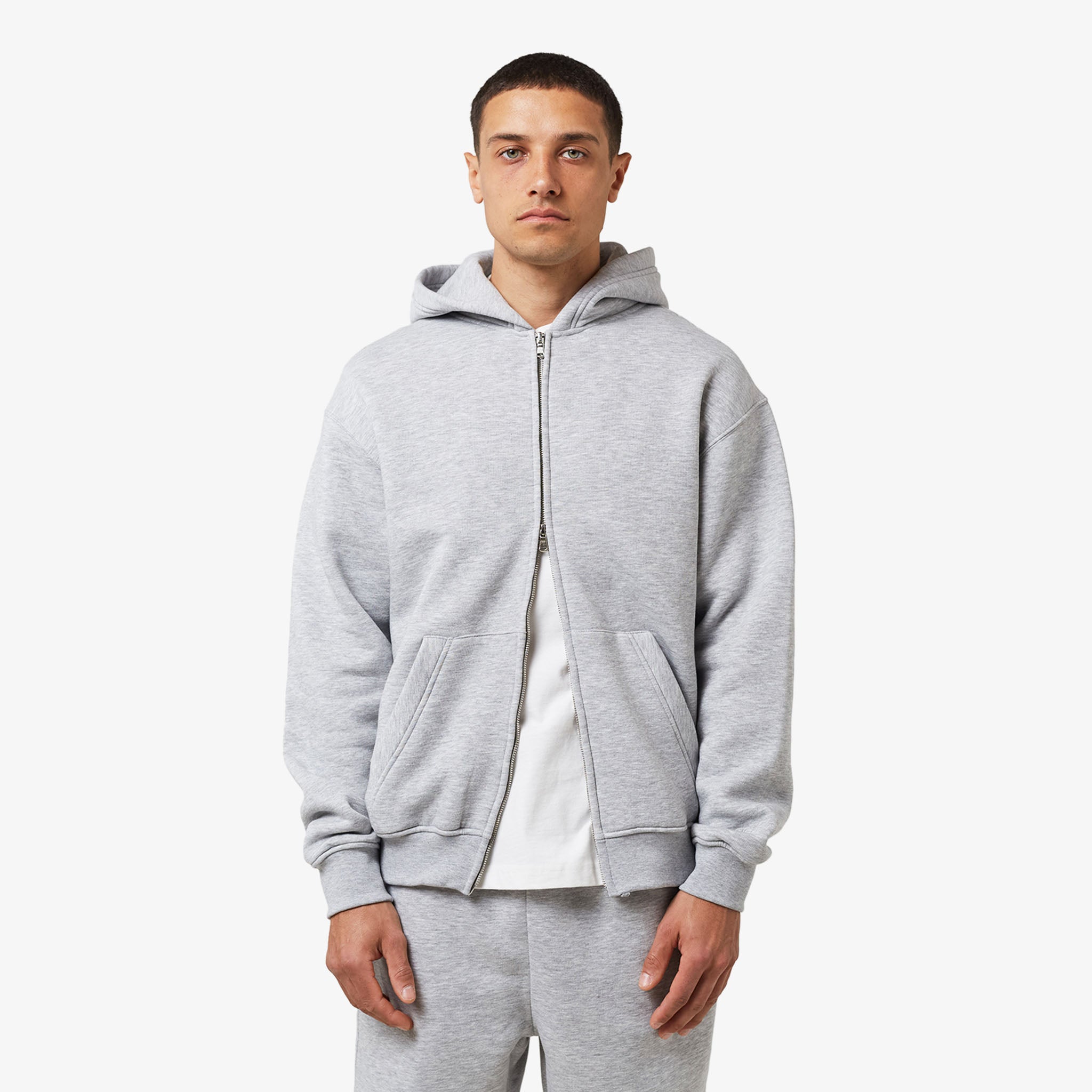 2-Pack Full Zip Hoodie | Black/Grey Marl