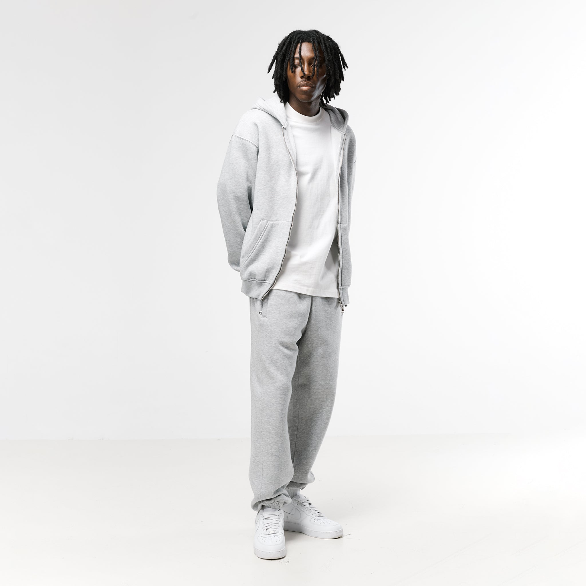 Full Zip Hoodie | Grey Marl
