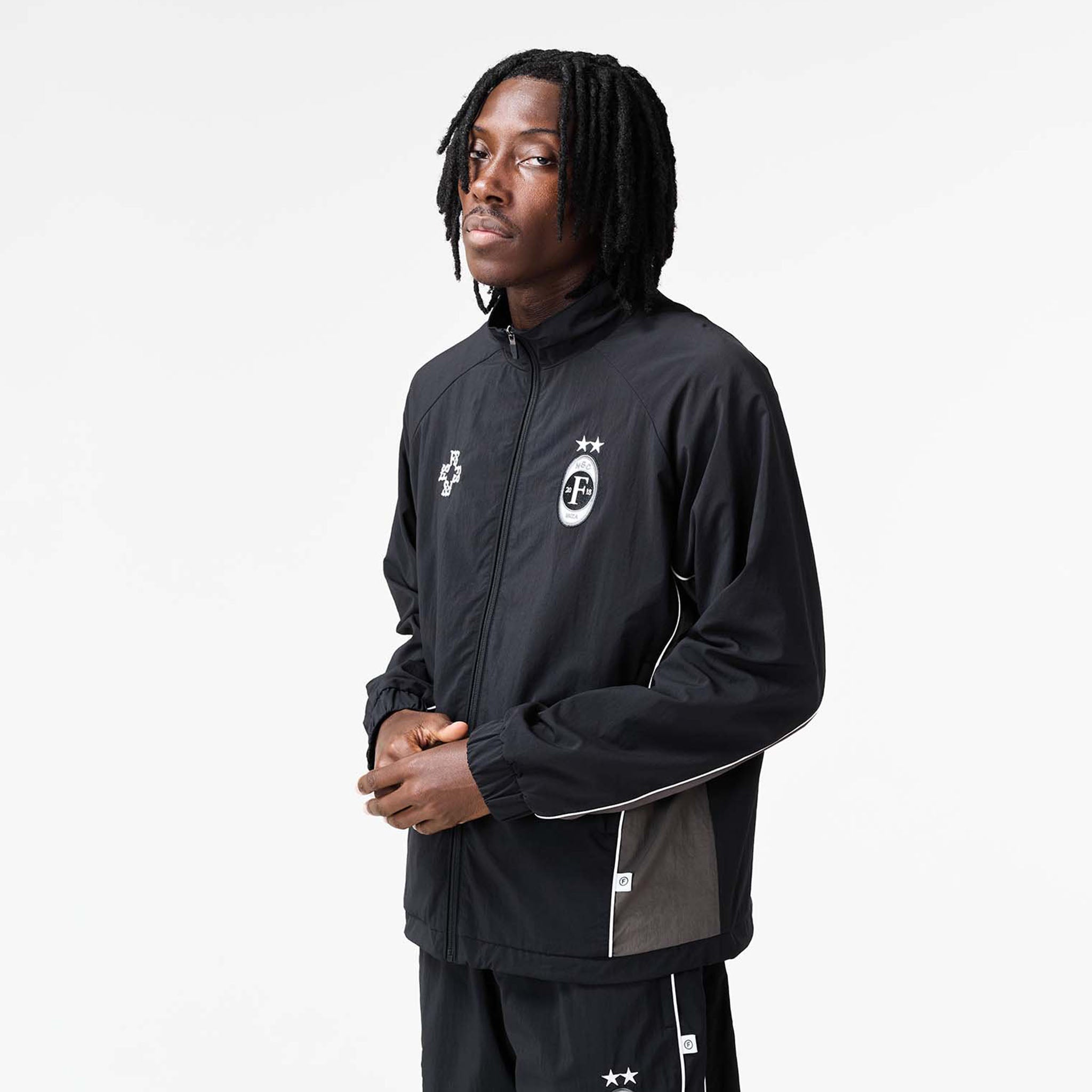 Nylon Football Tracksuit | Black
