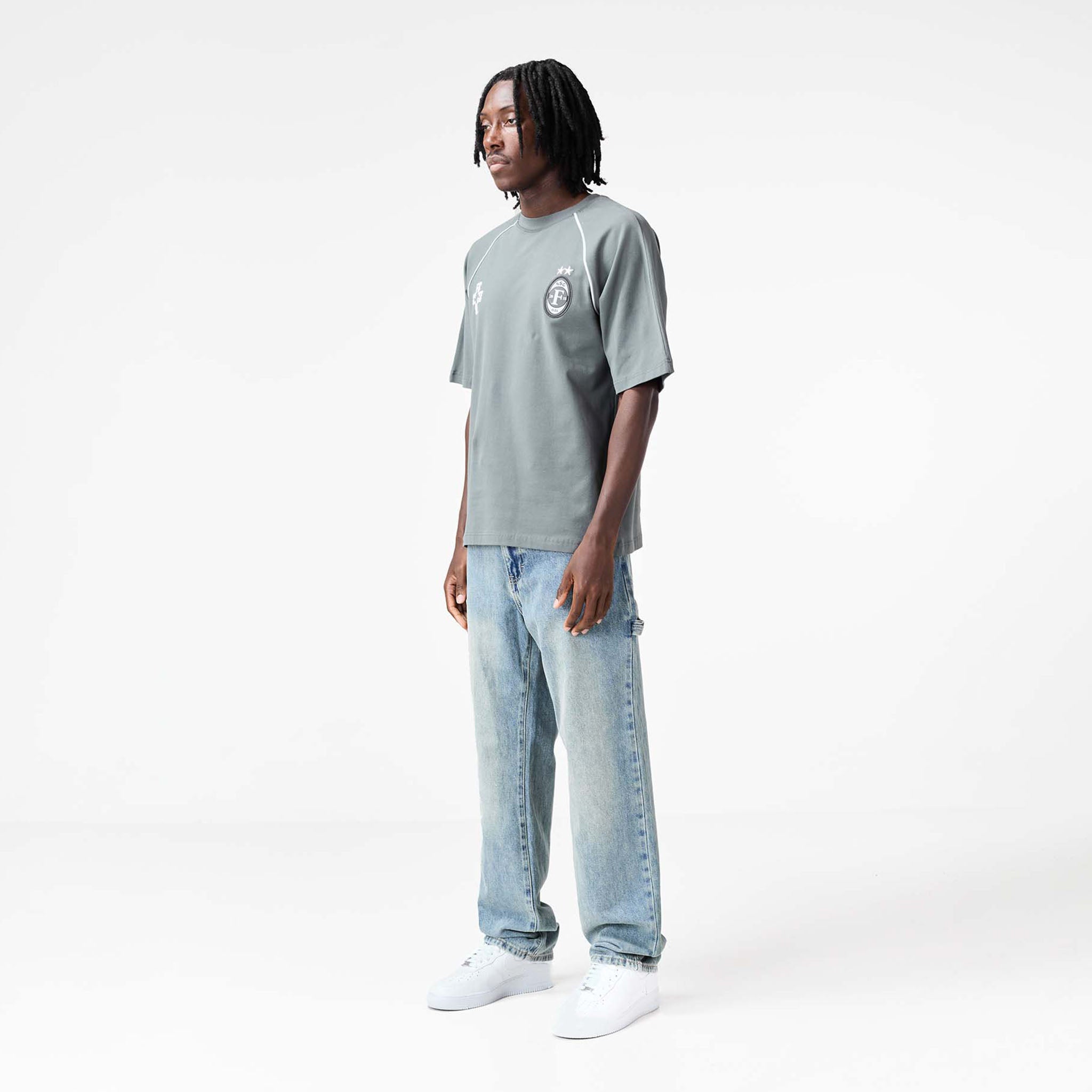 Jersey Football T-Shirt | Mid Grey