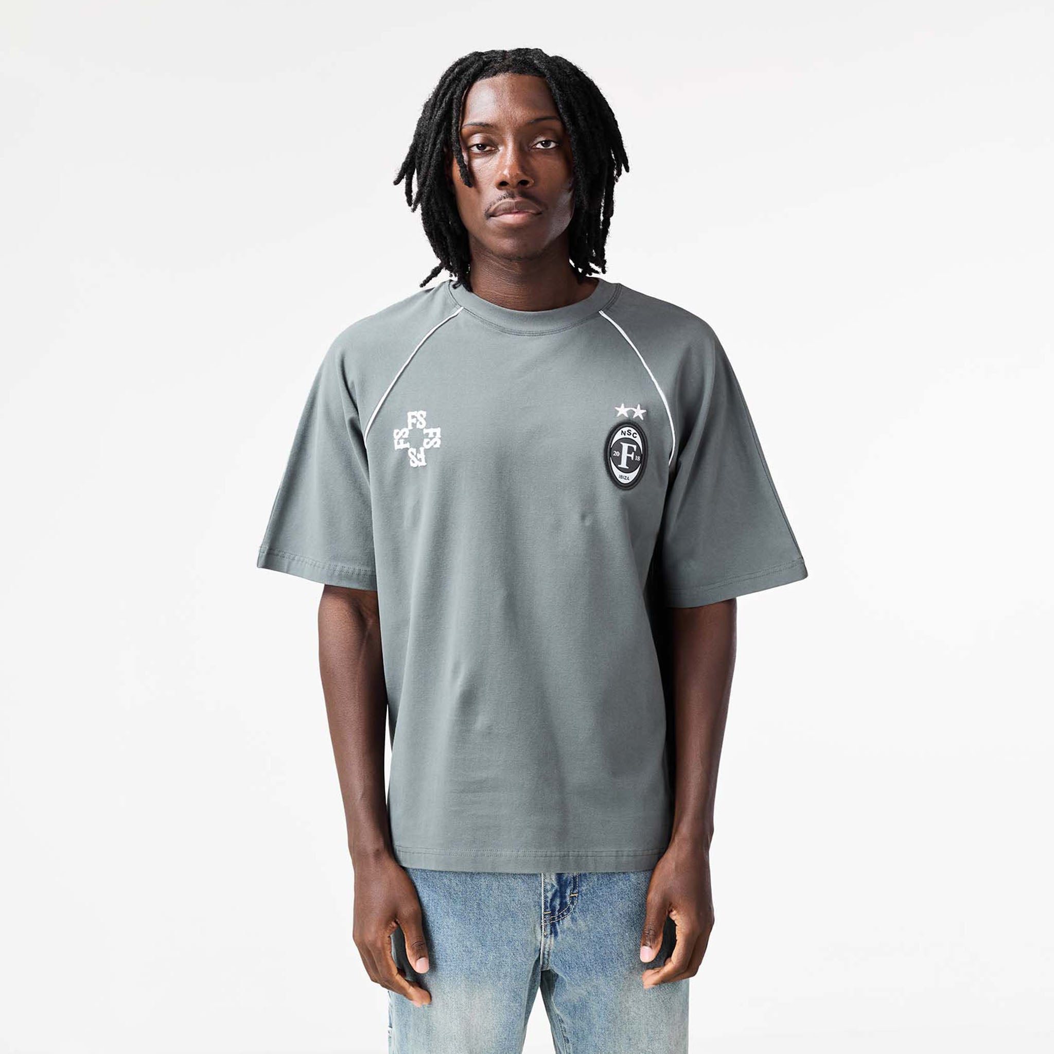 Jersey Football T-Shirt | Mid Grey