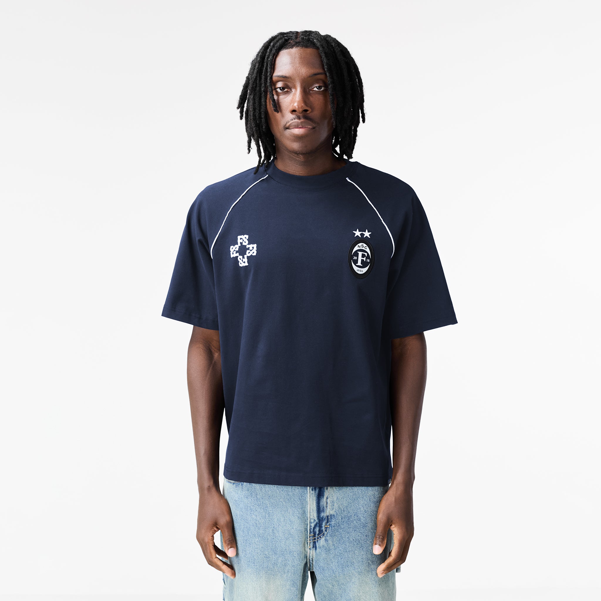 Jersey Football T-Shirt | Navy