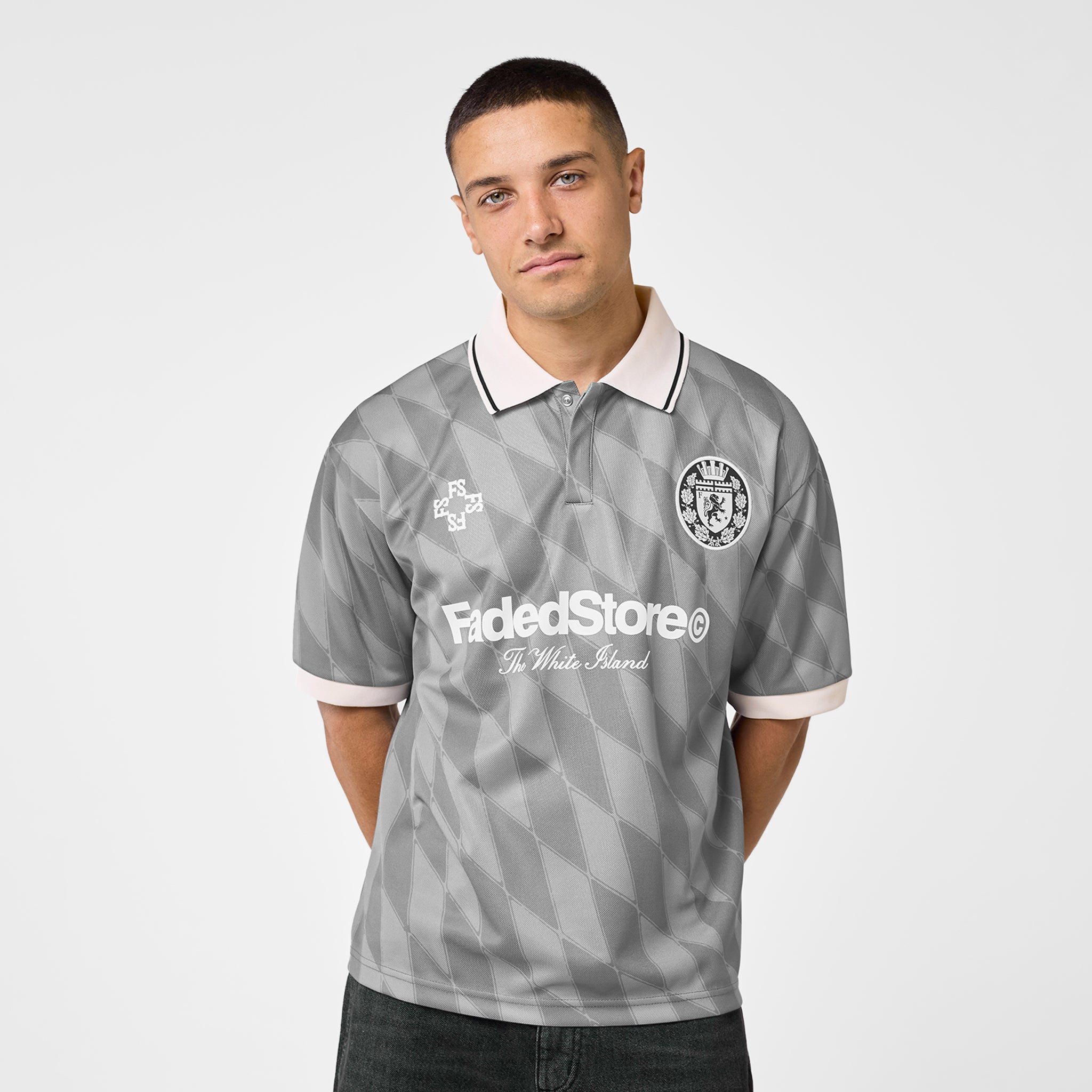 トップス ANCELLM S/C FOOTBALL SHIRT GRAY Full Time Football Jersey | Grey