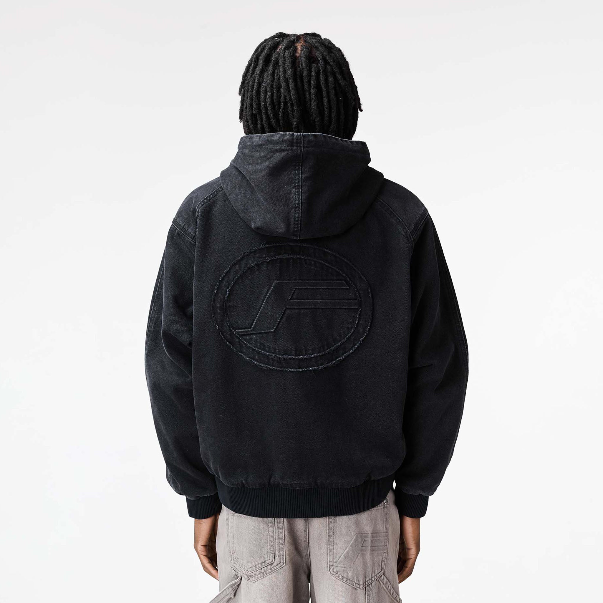 Denim Hooded Detroit Jacket | Black Wash