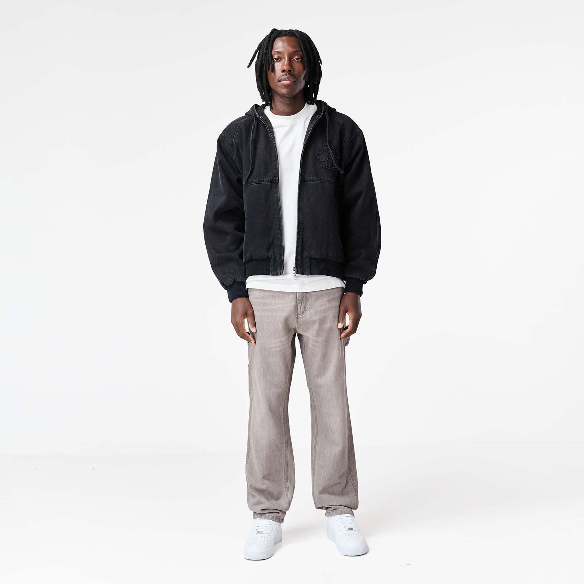 Denim Hooded Detroit Jacket | Black Wash
