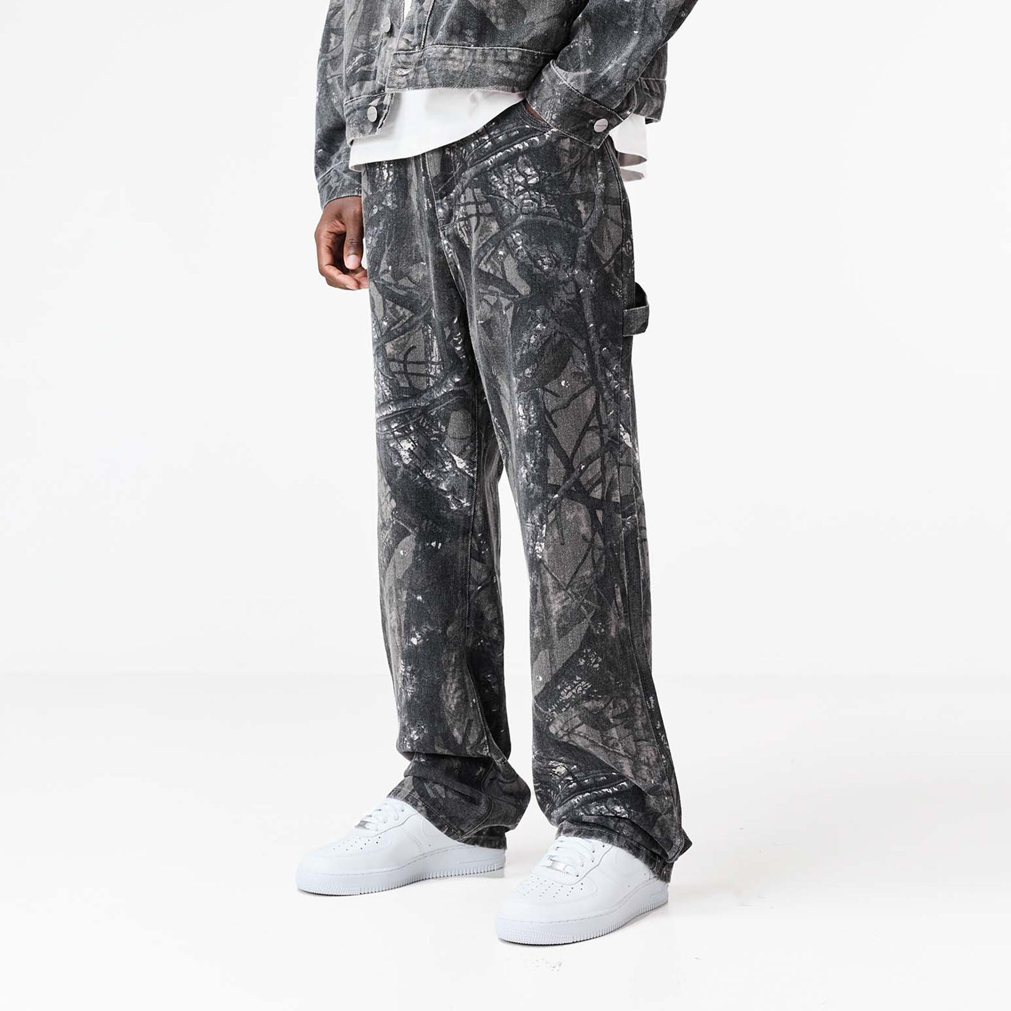 Camo Print Jeans | Green Tree