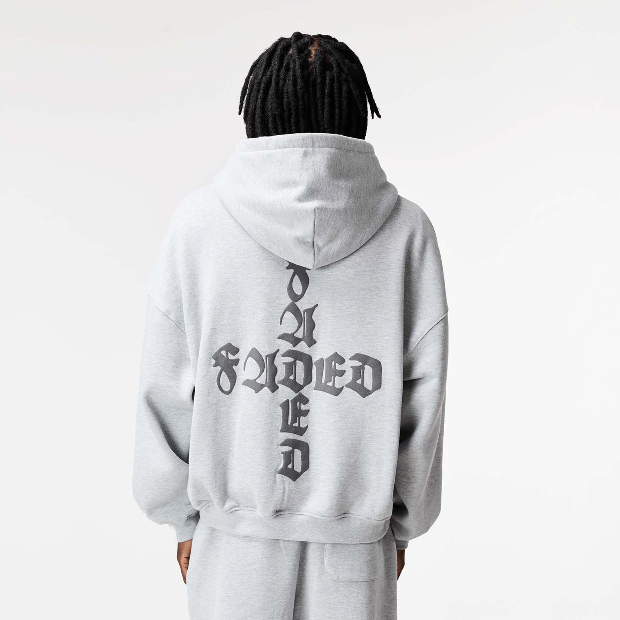 Gothic 2.0 Full Zip Hoodie | Grey Marl