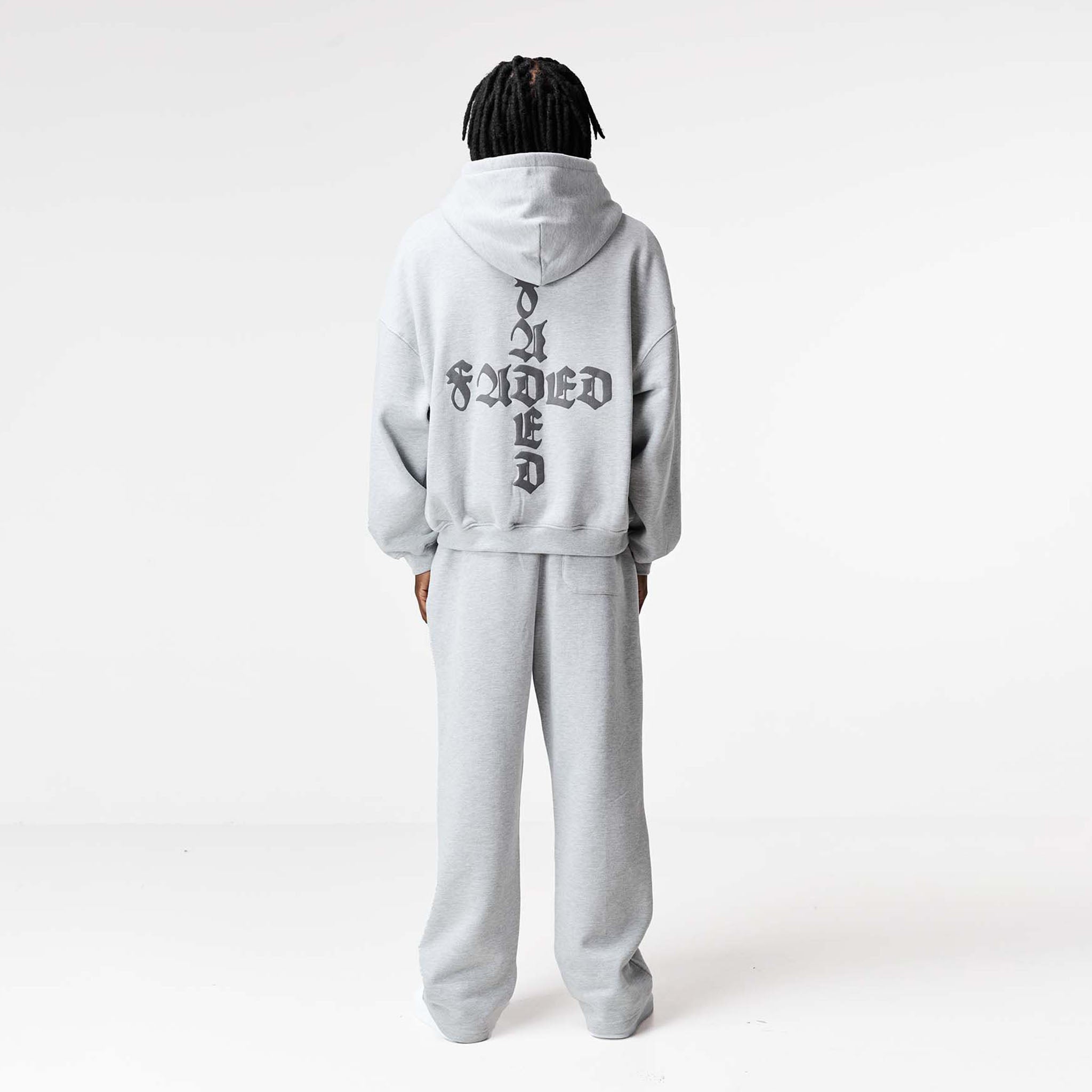 Gothic 2.0 Full Zip Hoodie | Grey Marl