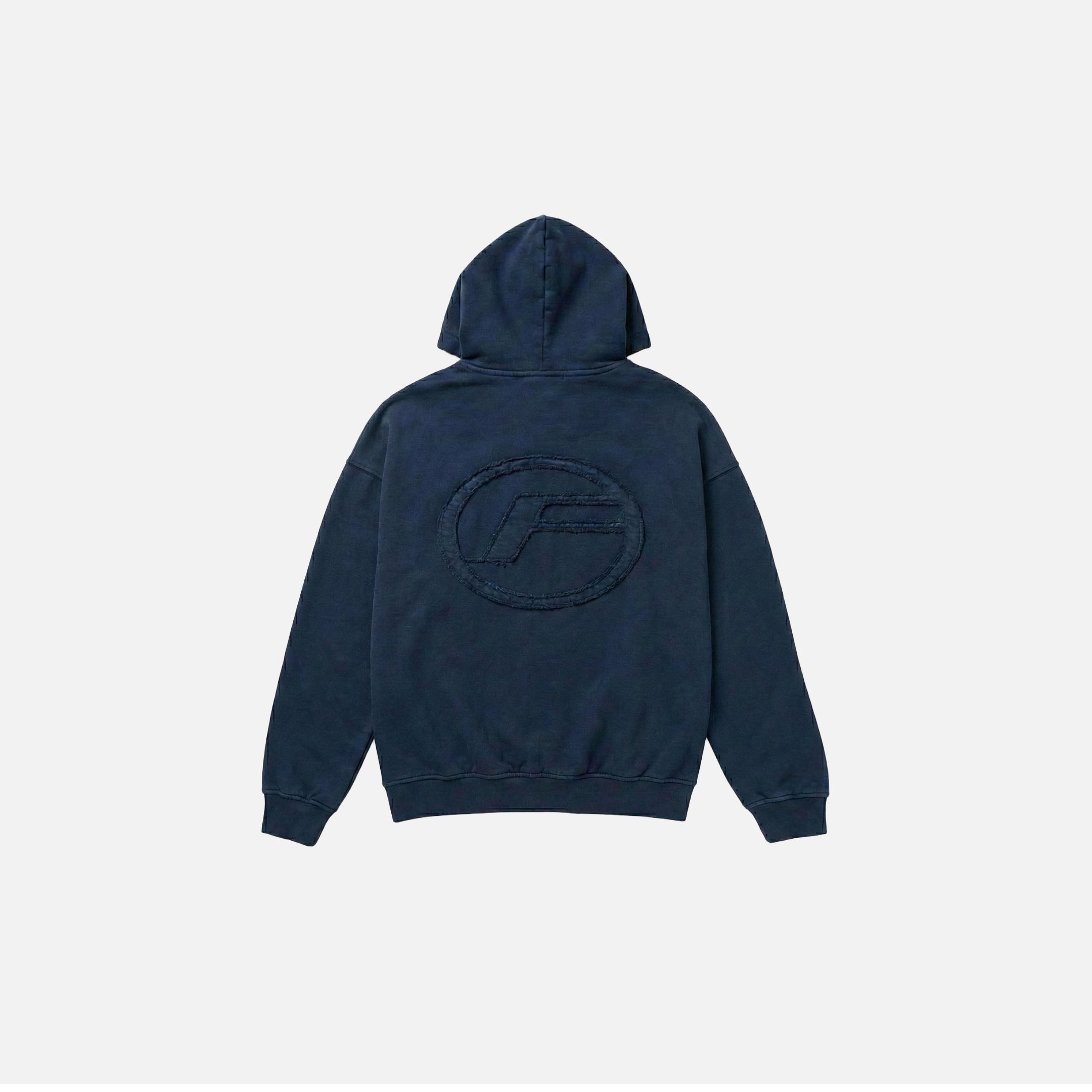 Oval Appliqué Hoodie | Washed Navy