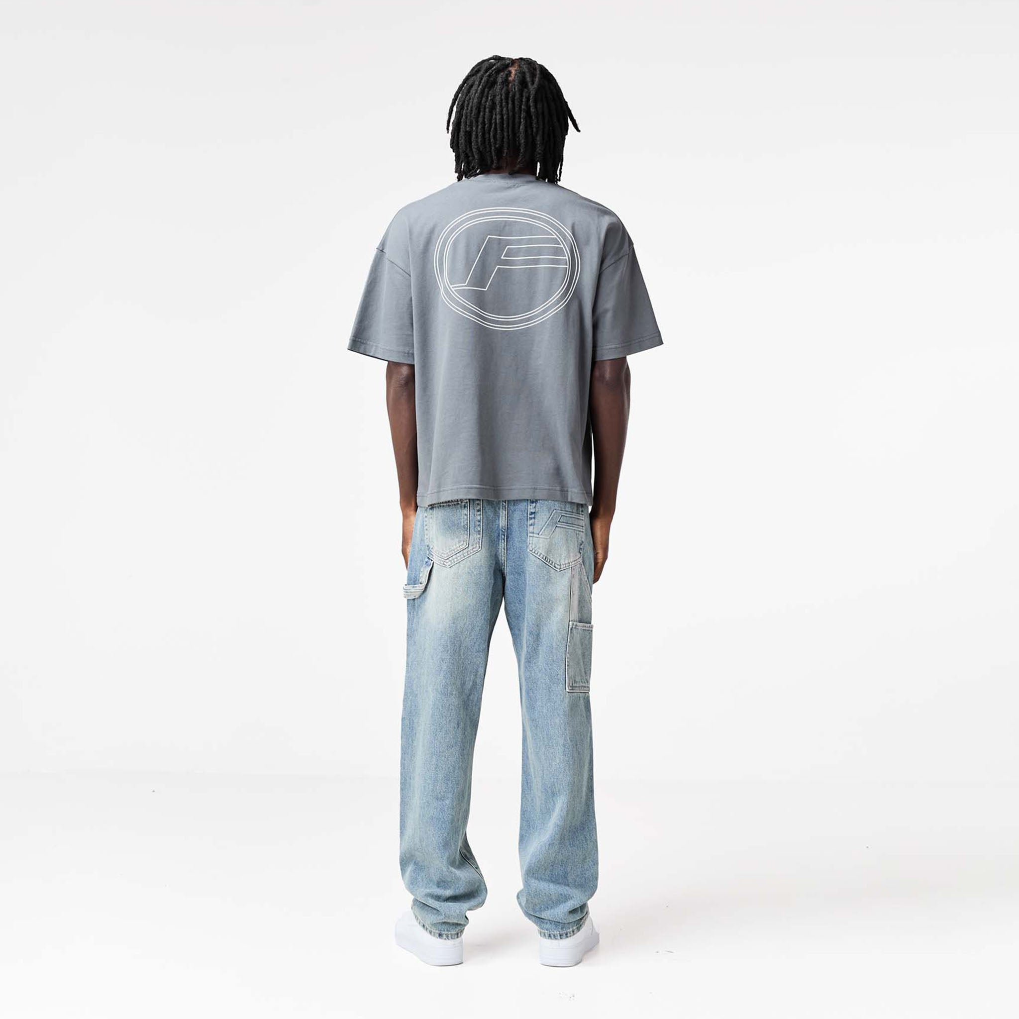 Puff Print Logo T-Shirt | Charcoal Marl