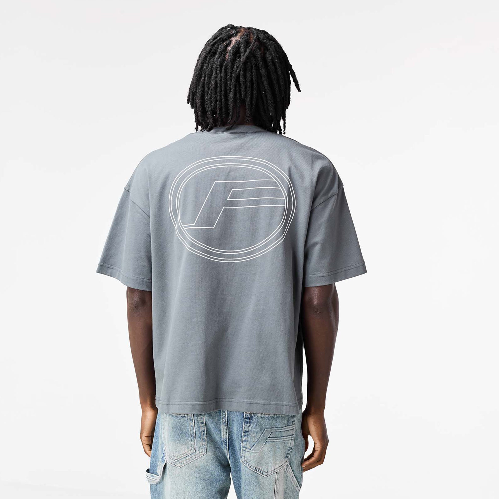 Puff Print Logo T-Shirt | Charcoal Marl