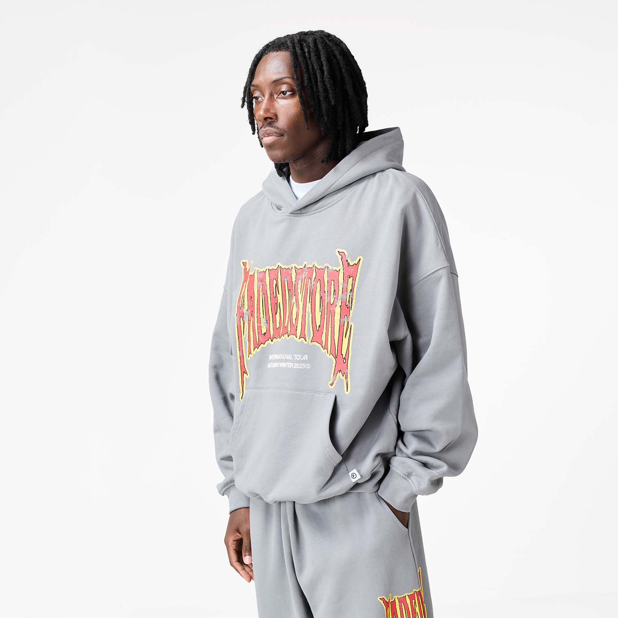 Blackletter Hoodie | Mid Grey