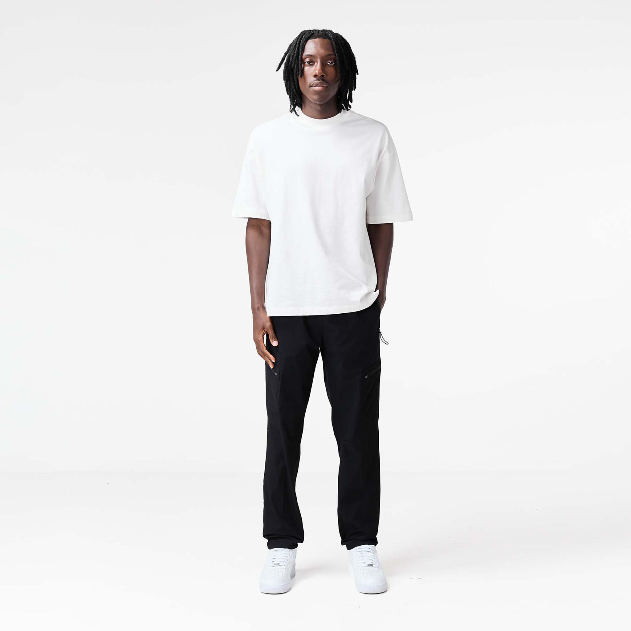 Stretch Tech Open Hem Cargo Pant | Black