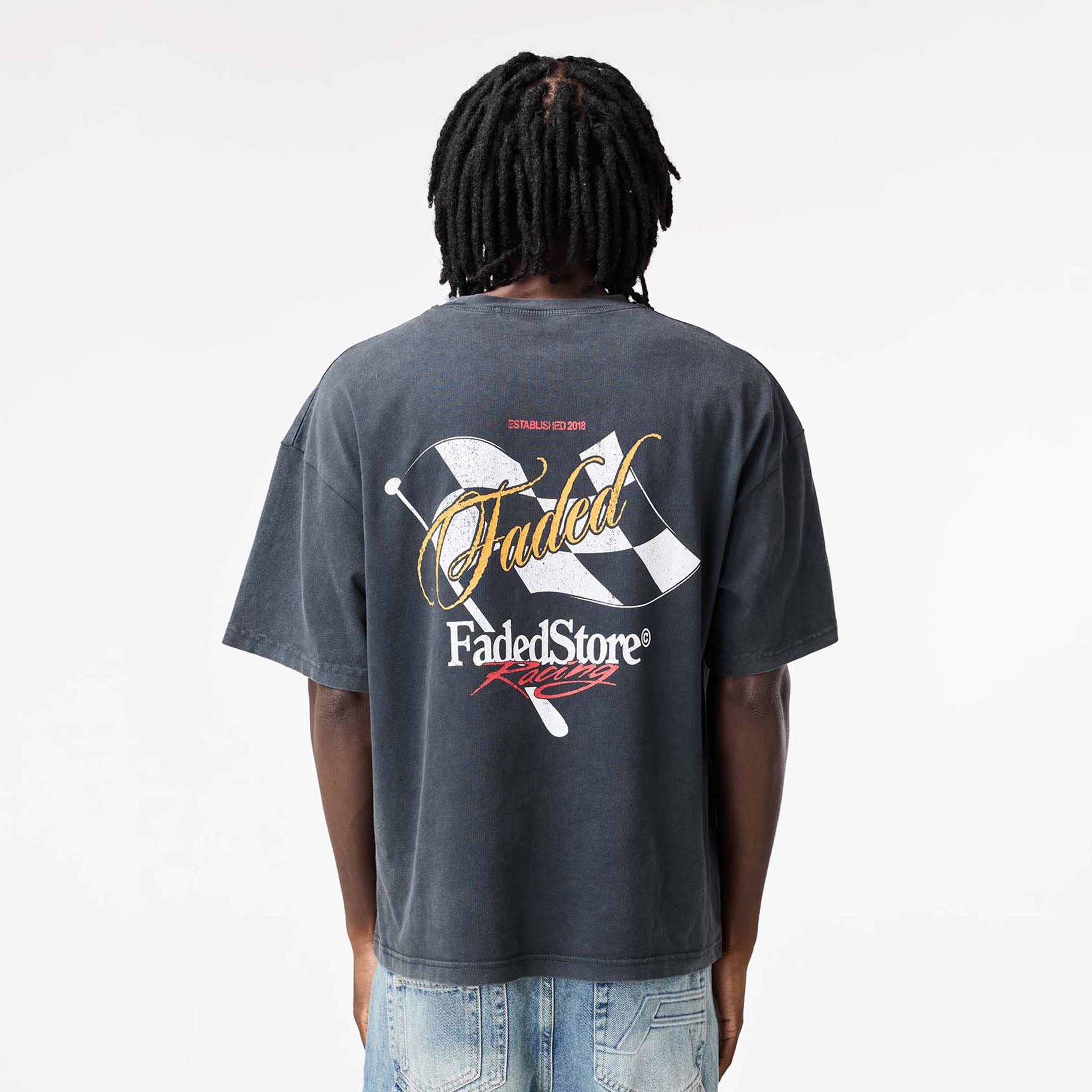 Flag T-Shirt | Washed Black