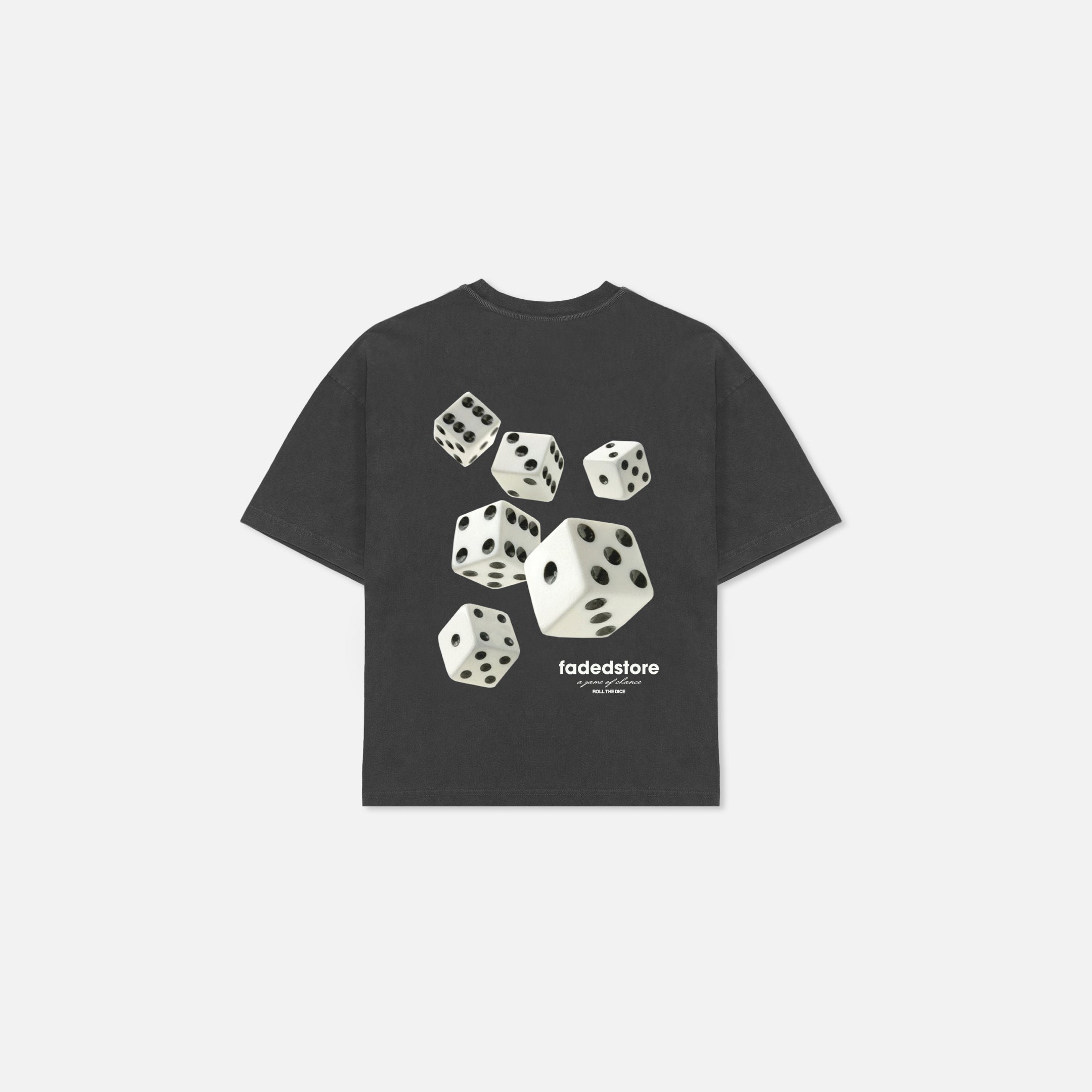 Rolling Dice T-Shirt | Washed Black