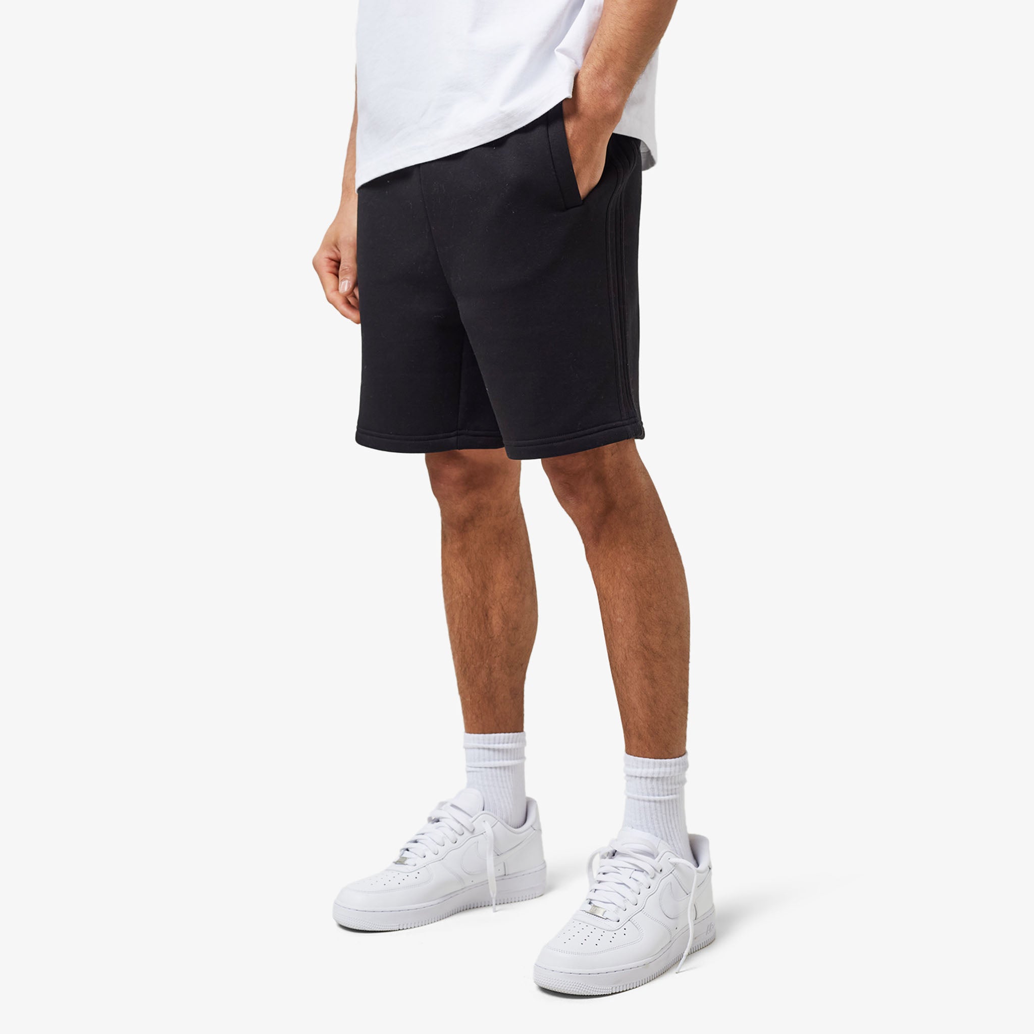 Men's Walnut Brown Fleece Cotton Brushback Core Short FadedStore Front View