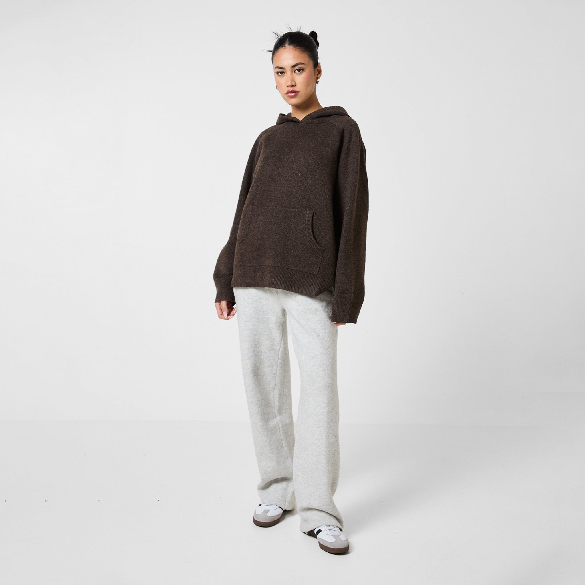 Knitted Hoodie | Brown – Faded Knitted Hoodie | Brown – Faded