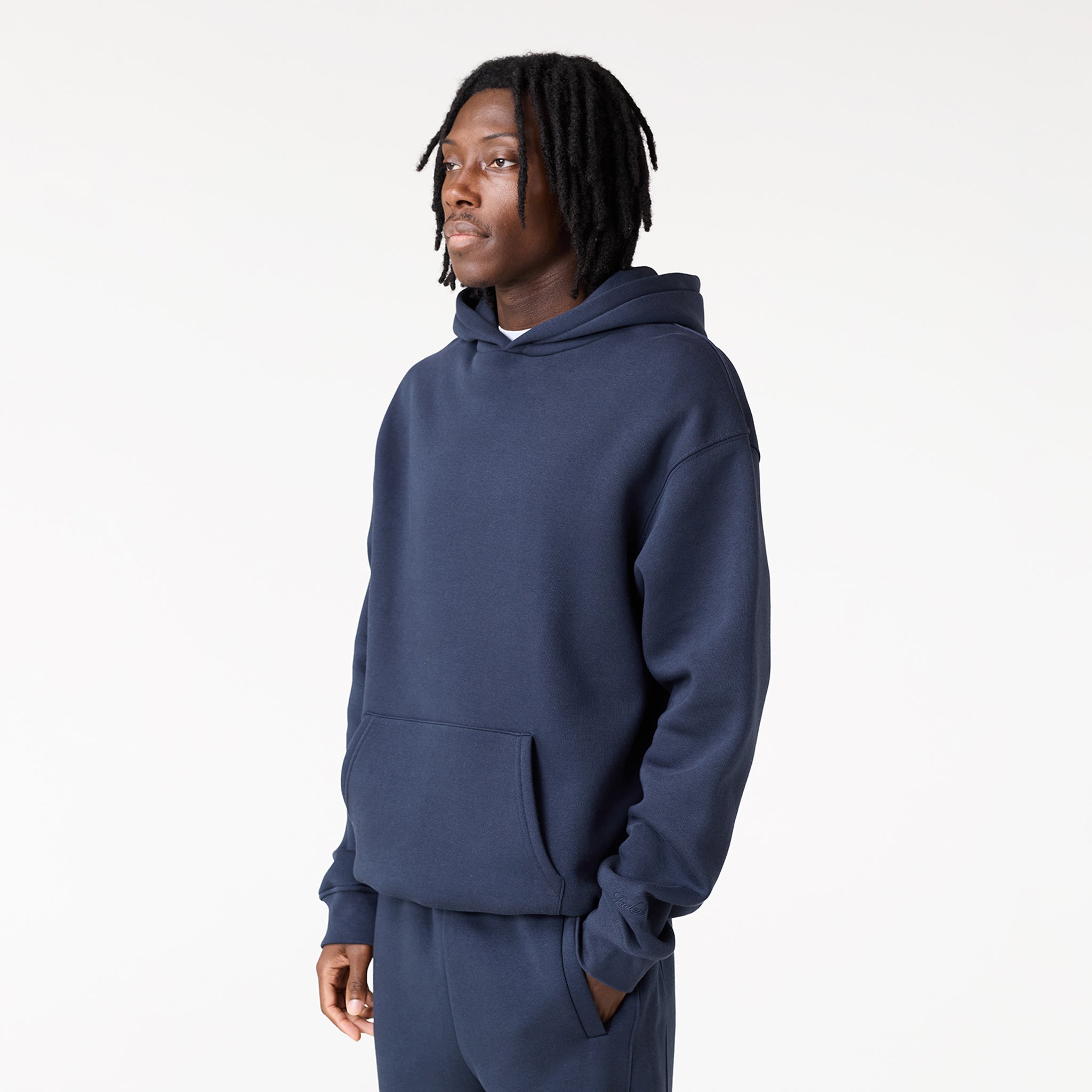 Box Fit Hoodie | Navy