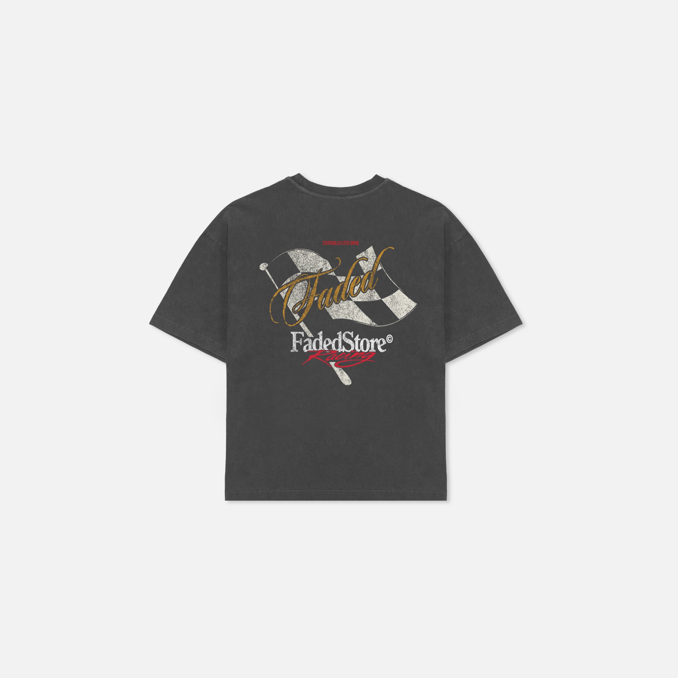 Flag T-Shirt | Washed Black