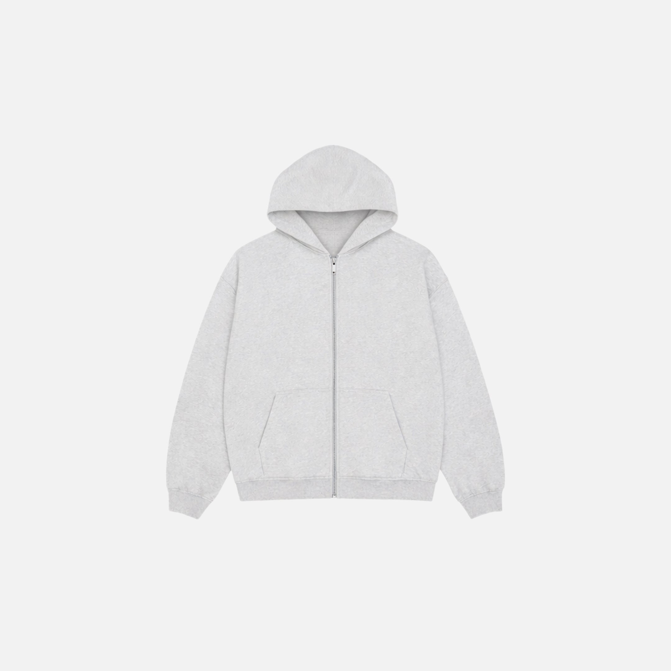 Full Zip Hoodie | Grey Marl