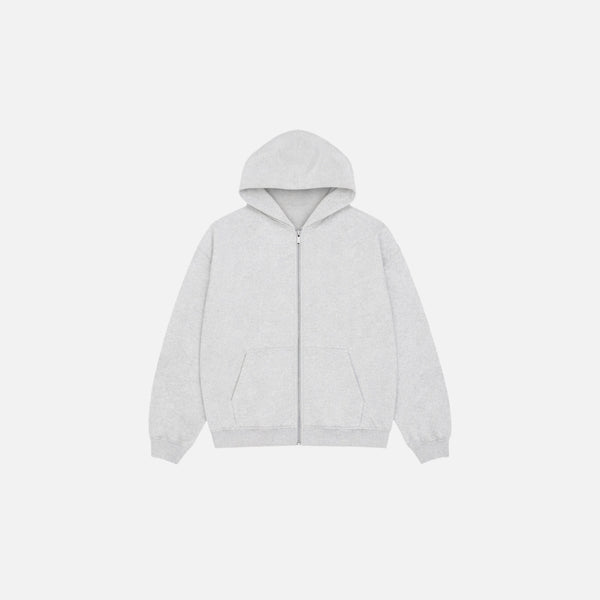 Full Zip Hoodie | Grey Marl