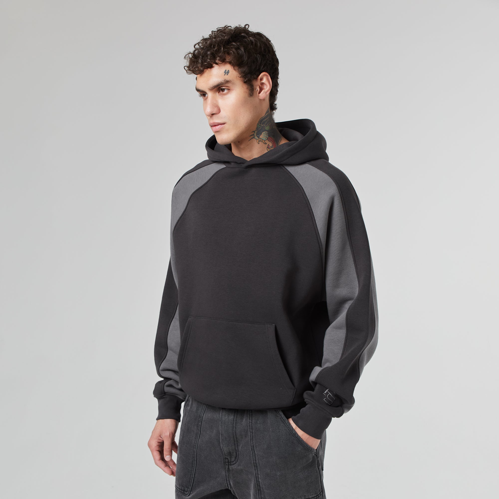 Black cut out hoodie best sale