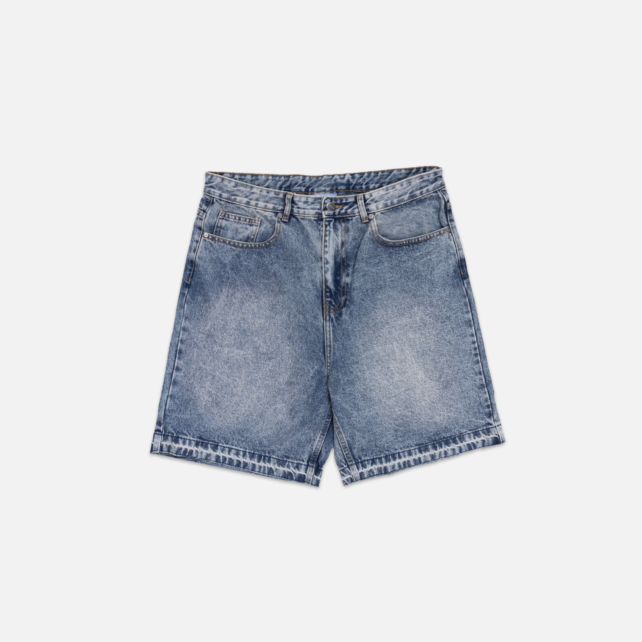 Unpicked Denim Shorts | Washed Blue