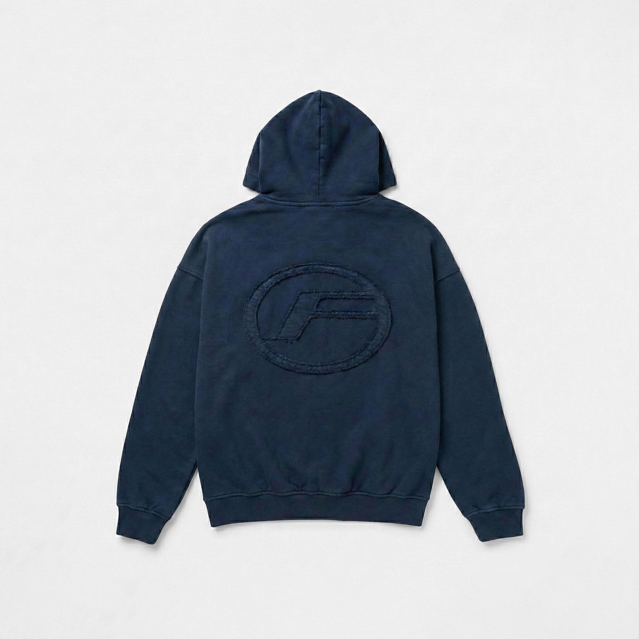 Oval Appliqué Hoodie | Washed Navy