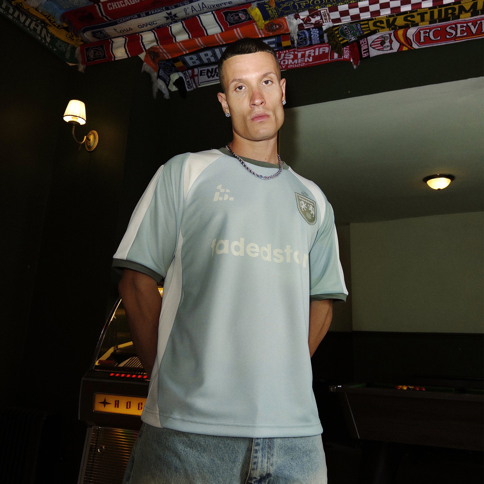 Panelled Football Jersey  |  Sun Fade Matcha