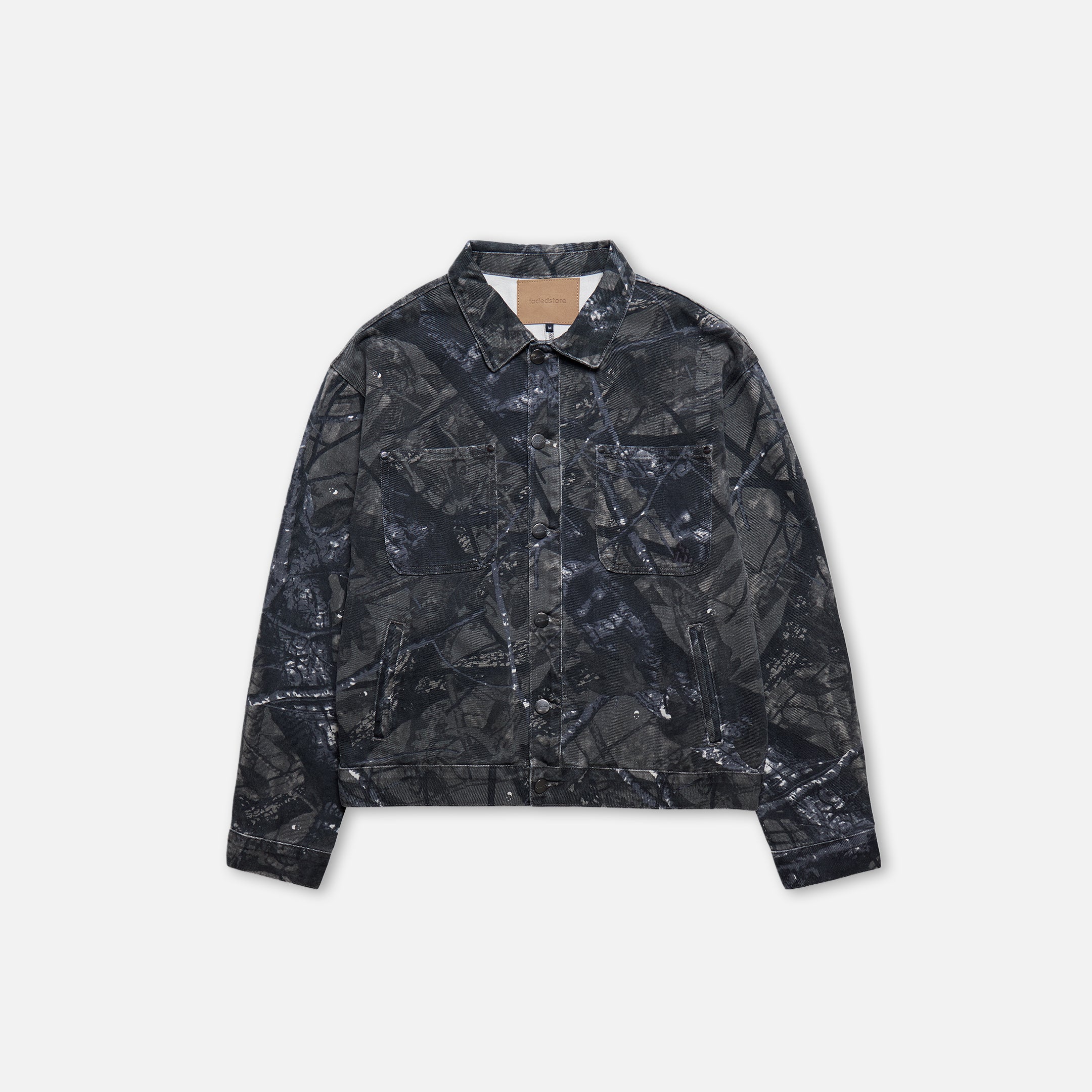 Tree Camo Print Jacket | Grey