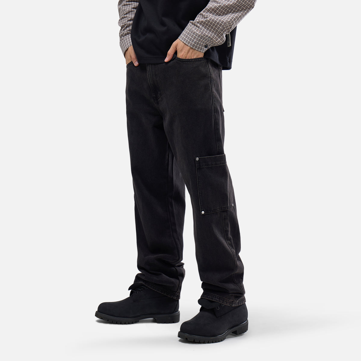 Cargo Washed Jean | Black