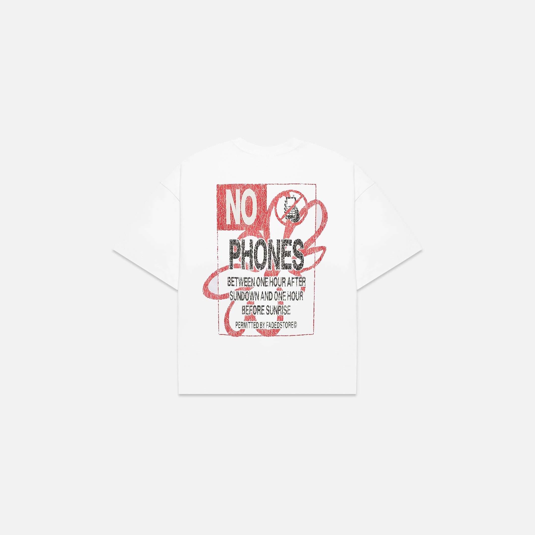 No Phones T-Shirt | White
