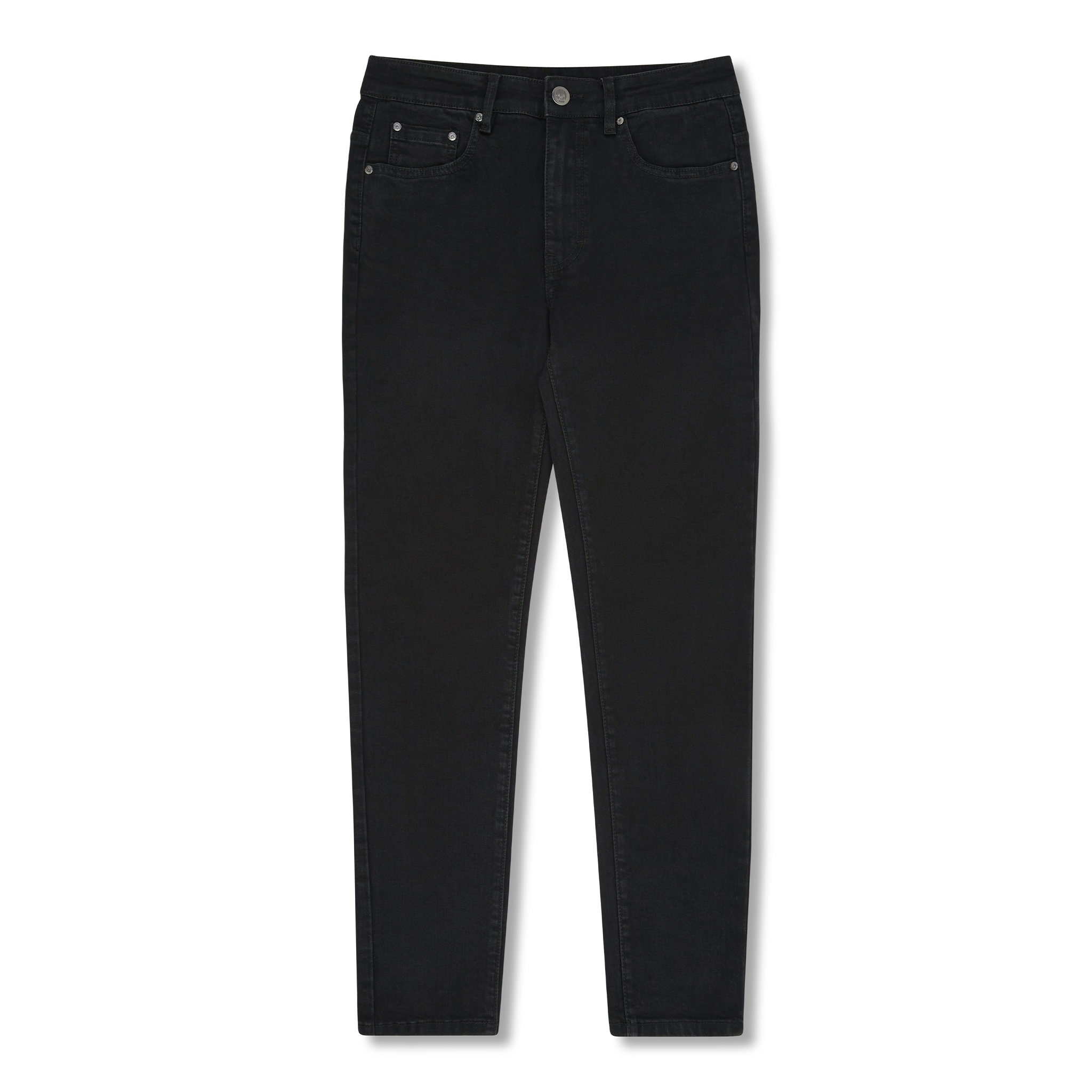 Slim-fit faded black jeans